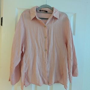 Zara Light Pink Button-Down Shirt